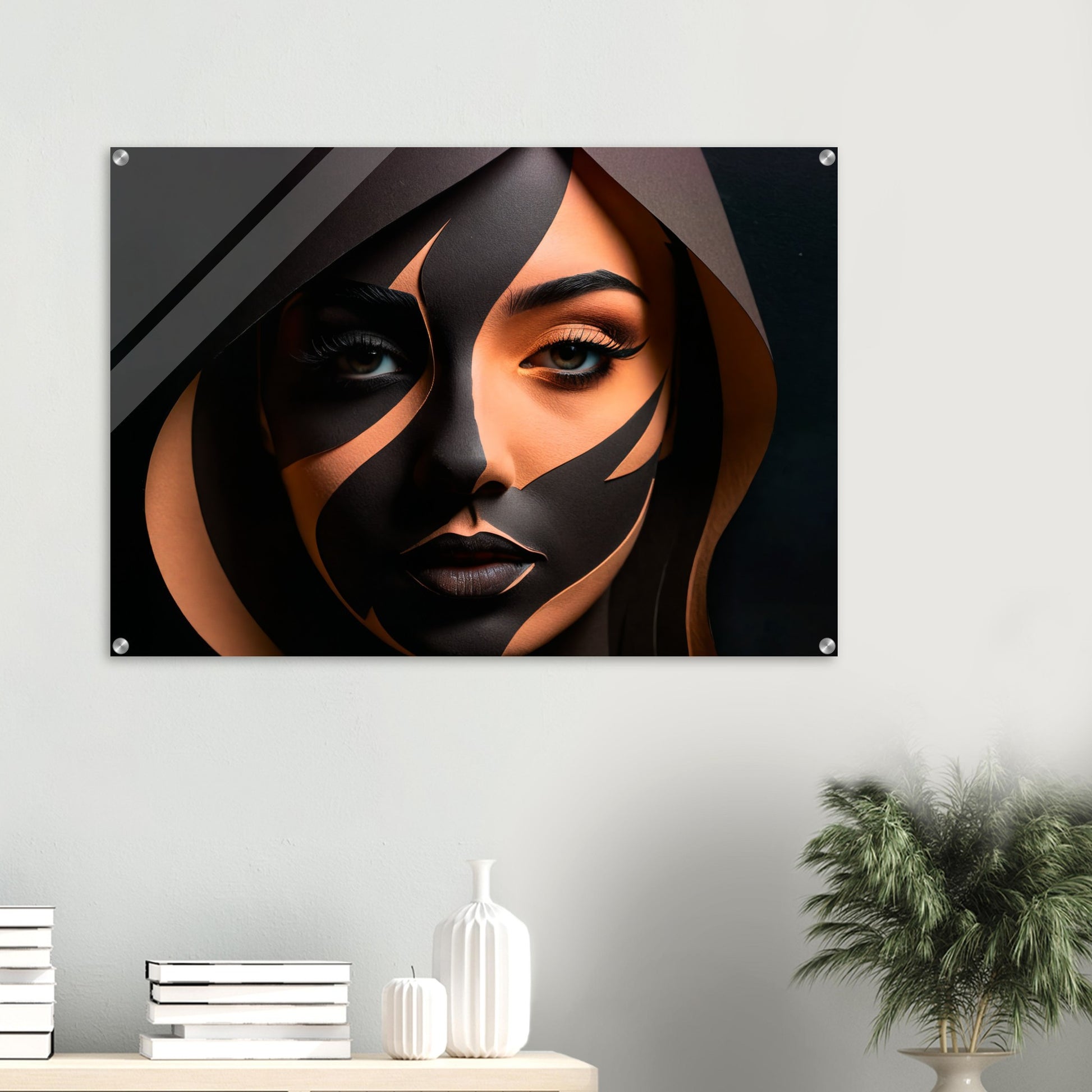 Acrylic print, plexiglass, wall art,Layers of Perception 4 - Paper Realms Collection