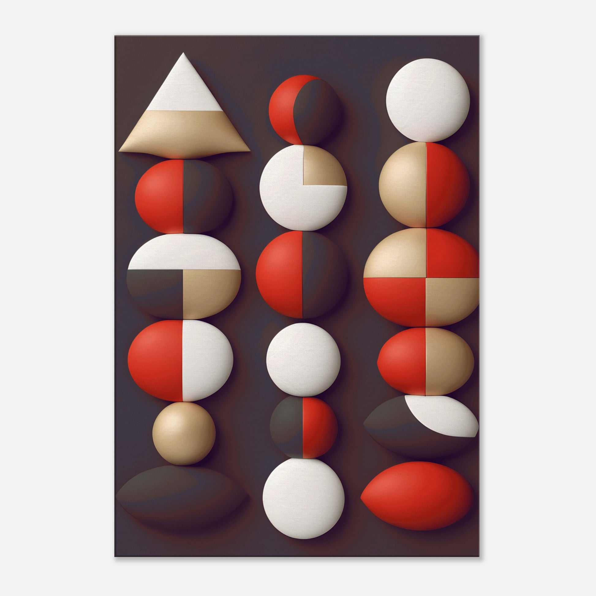 Geometric Harmony - Minimalist Abstract Christmas Art Canvas Print