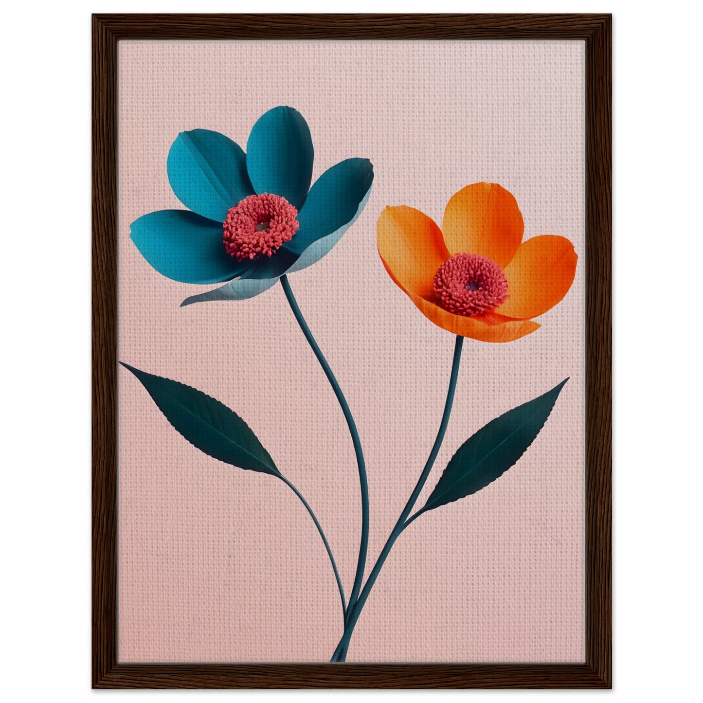 Harmony in Bloom | Stunning Vertical Floral Canvas Art