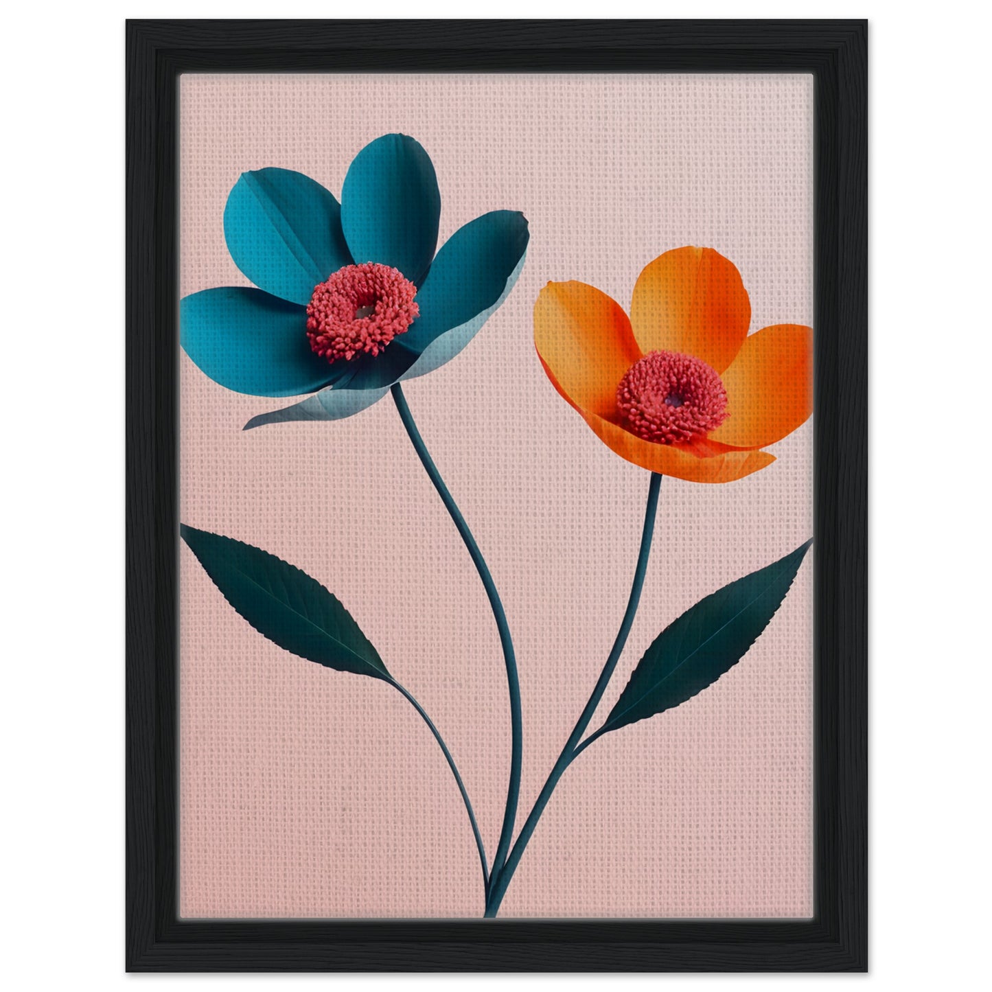 Harmony in Bloom | Stunning Vertical Floral Canvas Art