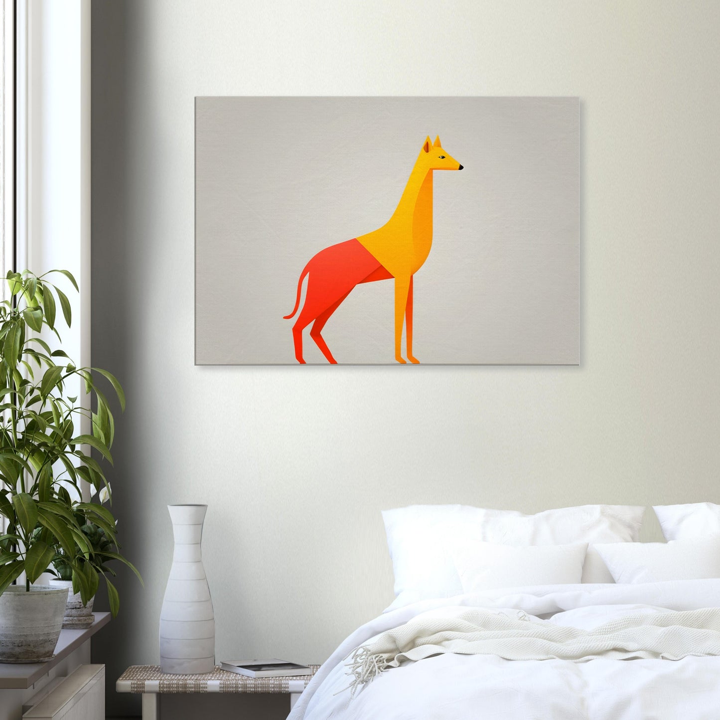 Whimsical Canine - Minimalist Abstract Art for Modern Spaces