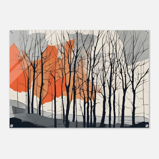 Whispering Trees - Minimalist Abstract Acrylic Print