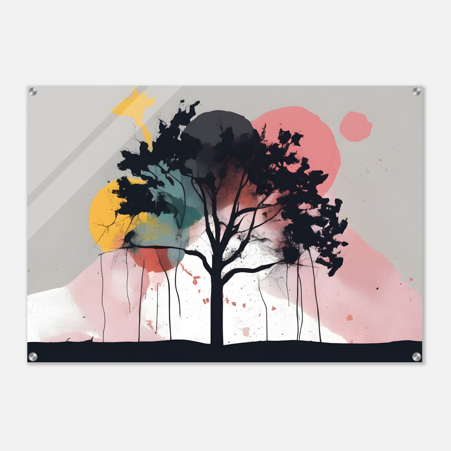 Silhouette Tree Abstract Art | Minimalist Decor for Home