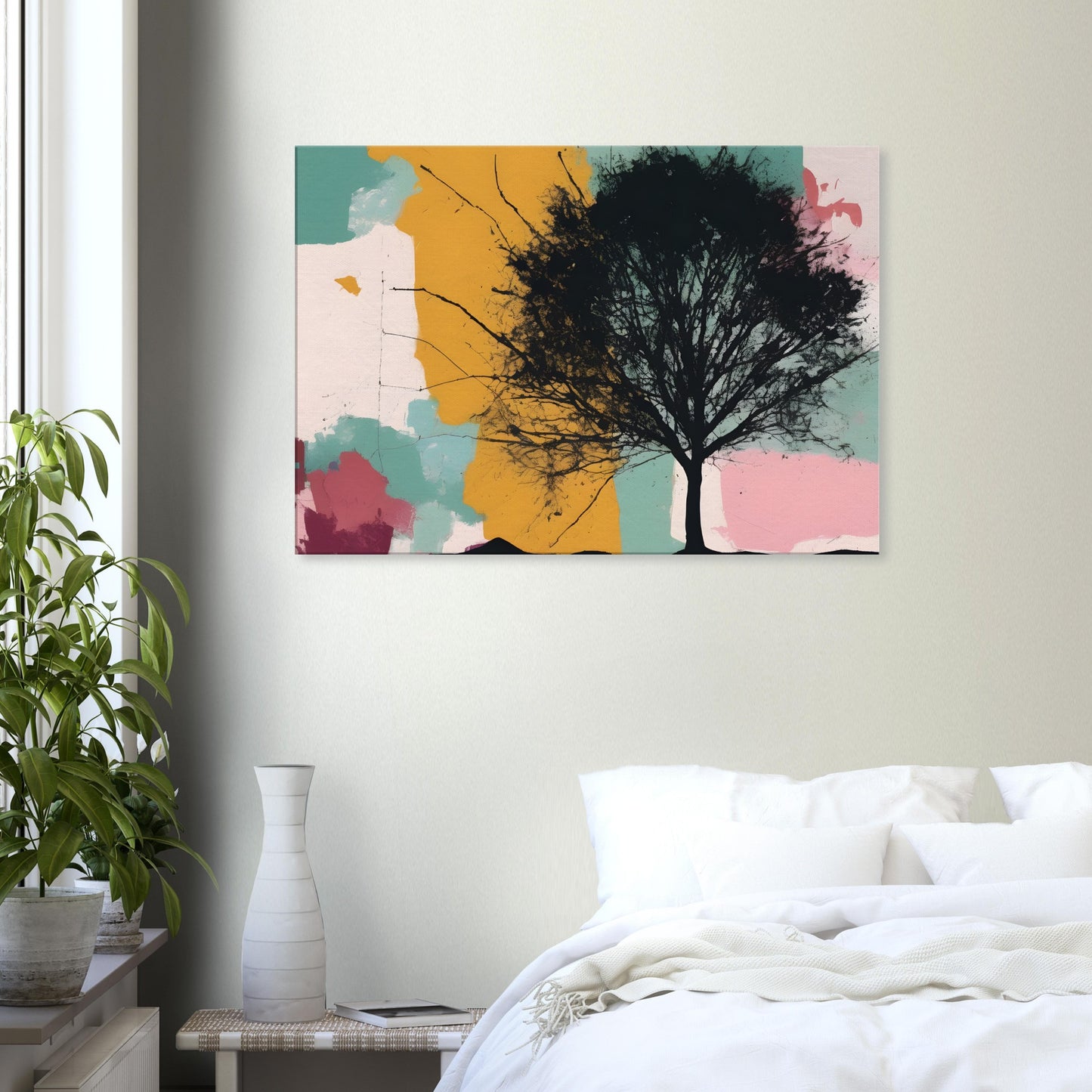 Silhouette Serenity - Minimalist Abstract Canvas Art