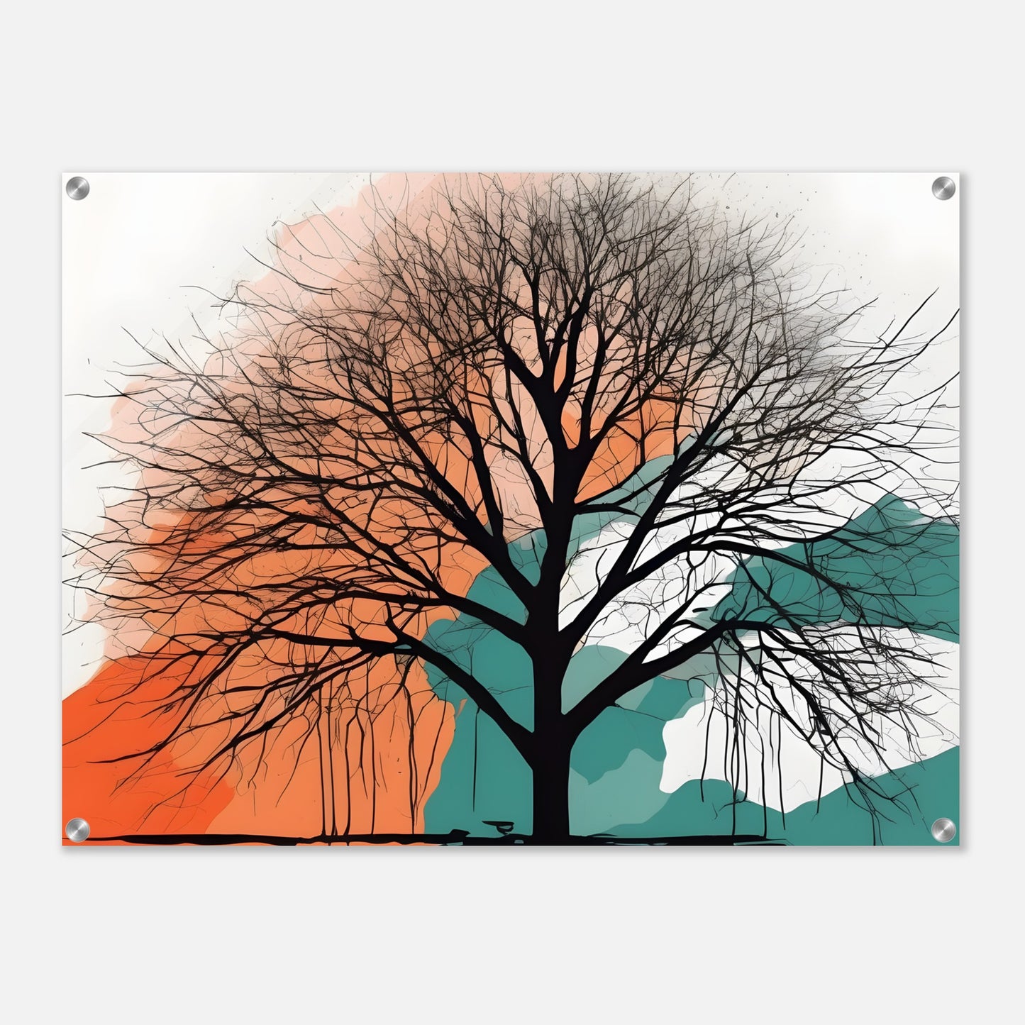 Whispering Tree - Minimalist Abstract Acrylic Wall Art