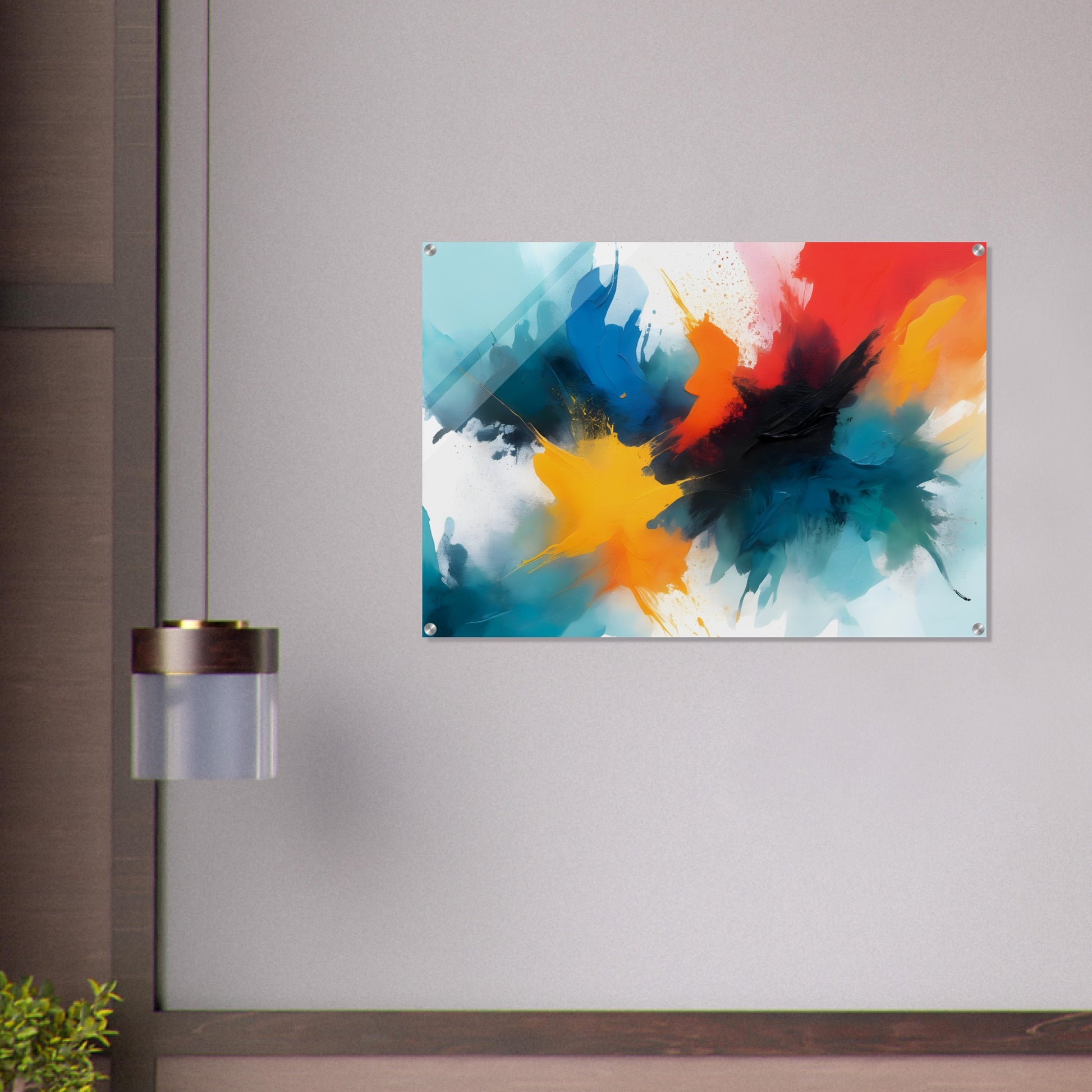 Radiant Symphony: Abstract Colorful Acrylic Art