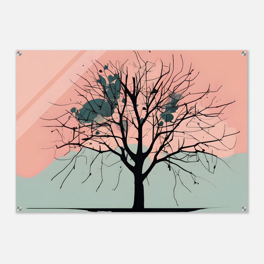 Solitude - Minimalist Black Tree Abstract Wall Art