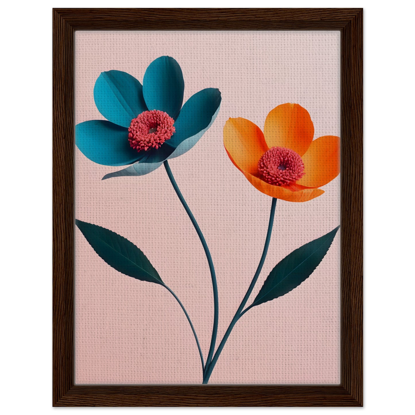 Harmony in Bloom | Stunning Vertical Floral Canvas Art