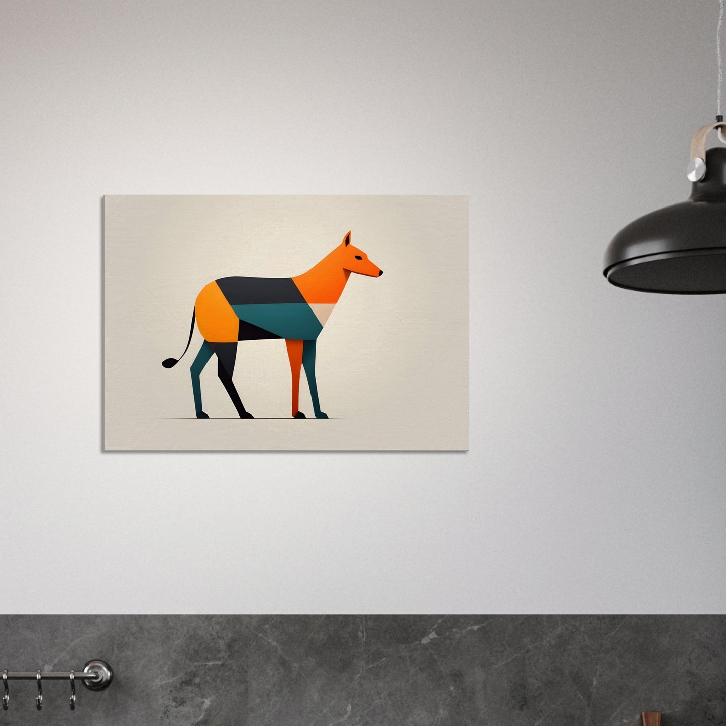 Paws & Color - Minimalist Abstract Dog Art for Modern Homes