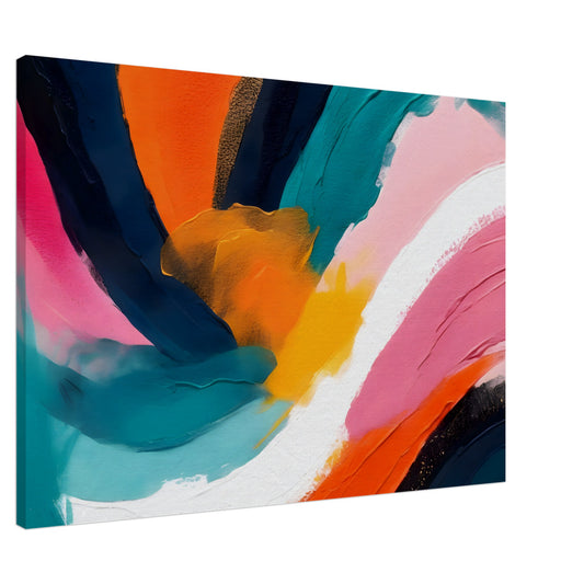 Vibrant Blissflow: Abstract Colorful Canvas Art