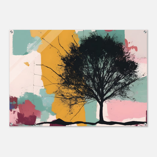 Serene Tree - Minimalist Abstract Wall Art for Modern Spaces