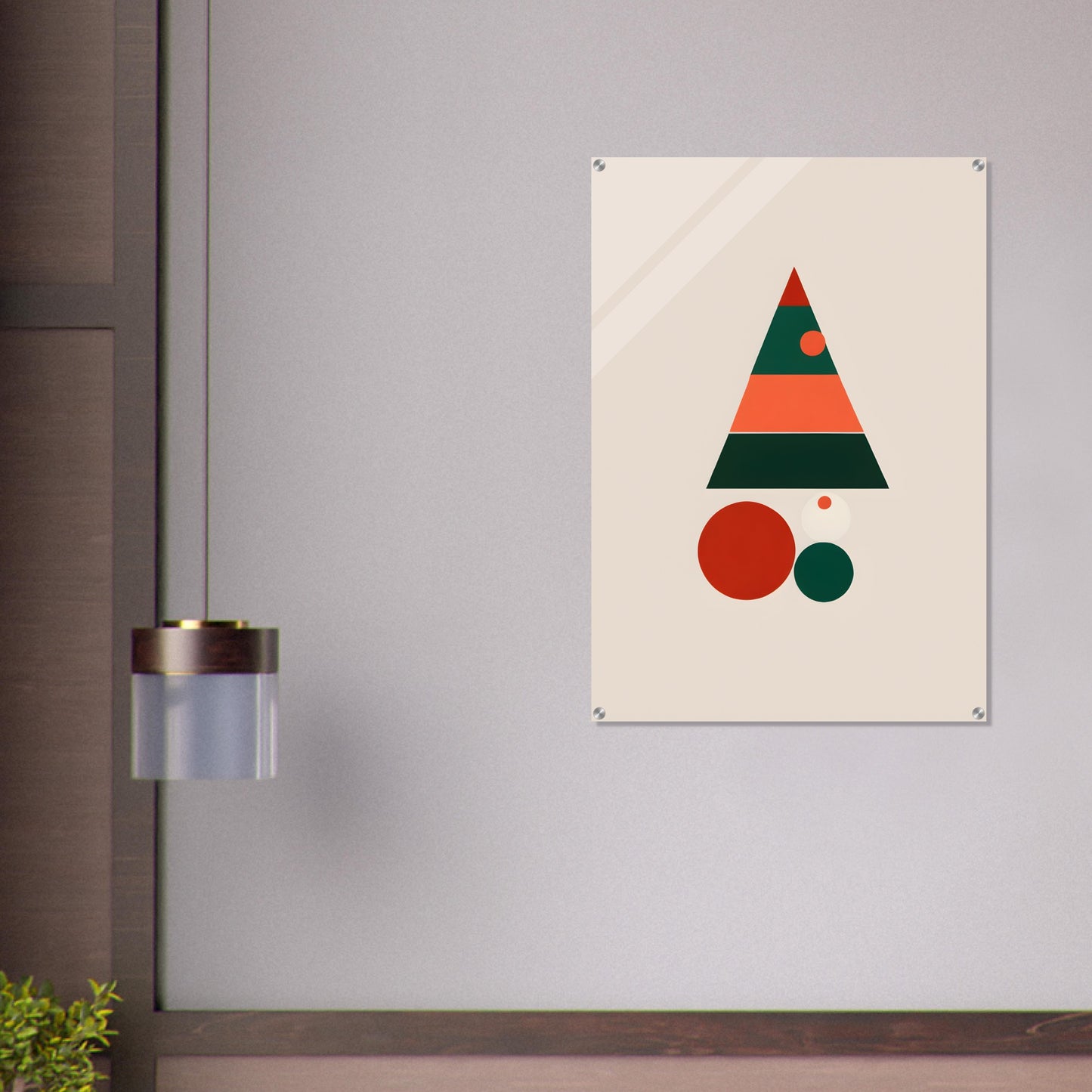 Joyful Christmas Shapes - Minimalist Abstract Wall Art