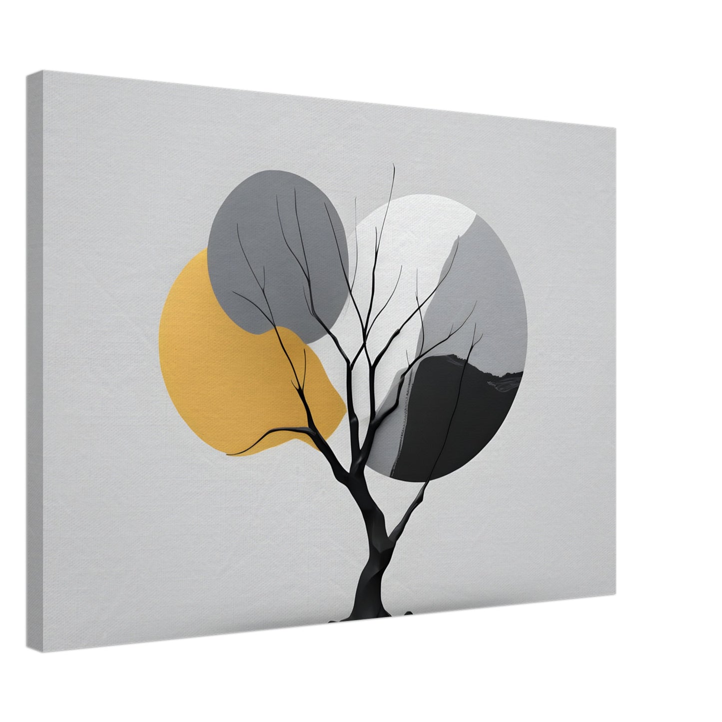 Minimalist Abstract Wall Art: Elegant Tree and Circles Print