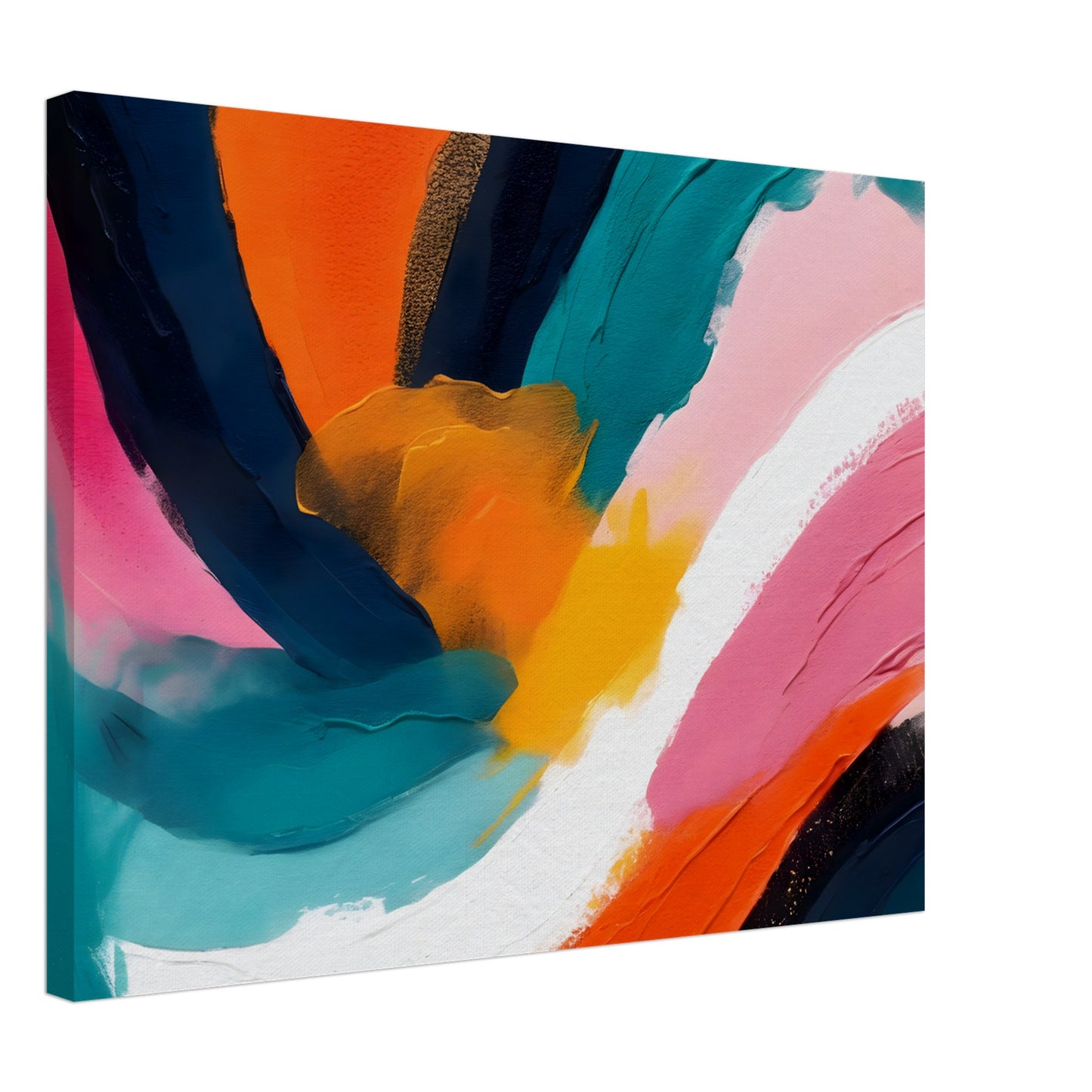 Vibrant Blissflow: Abstract Colorful Canvas Art