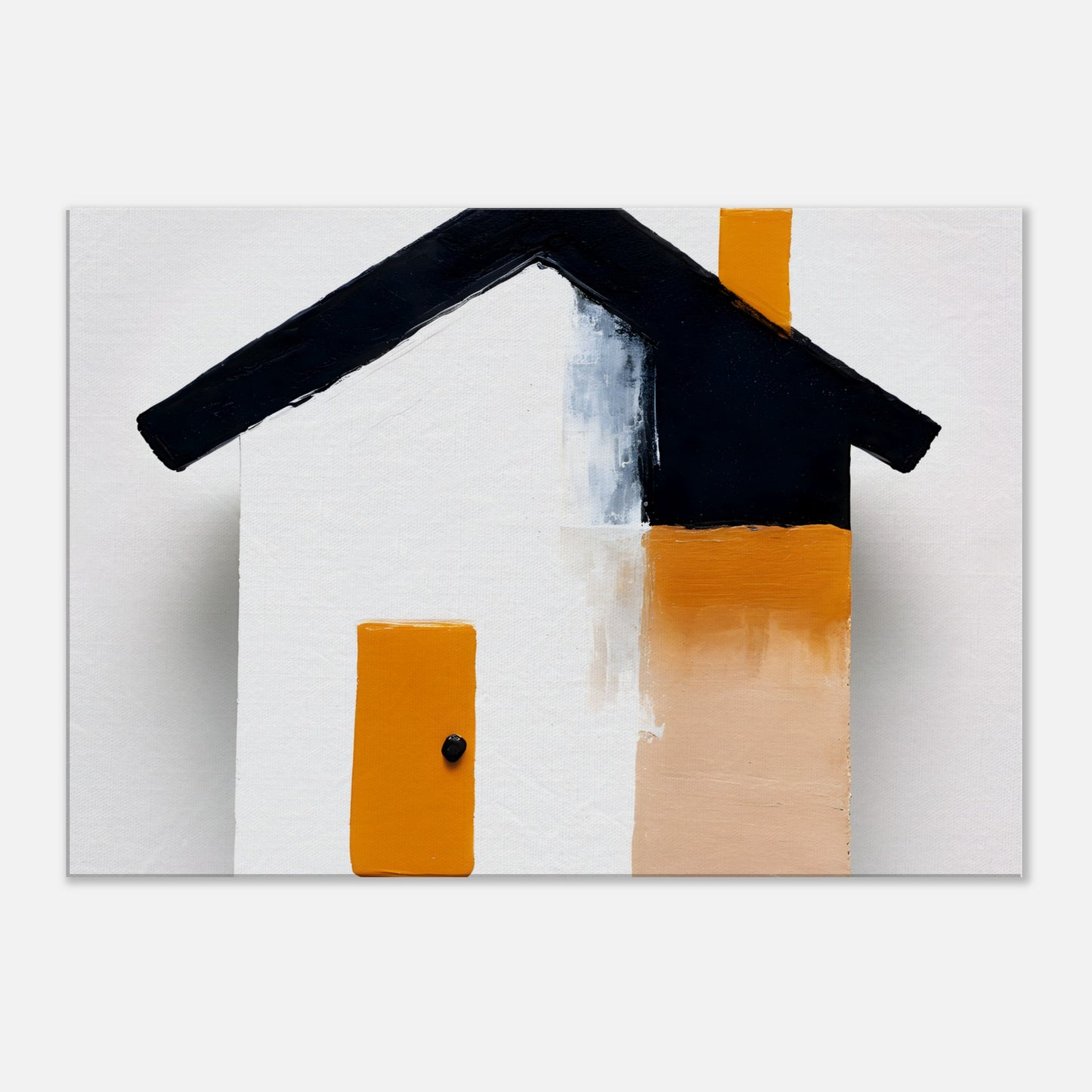 Charming Simplicity: Minimalist House Canvas Art