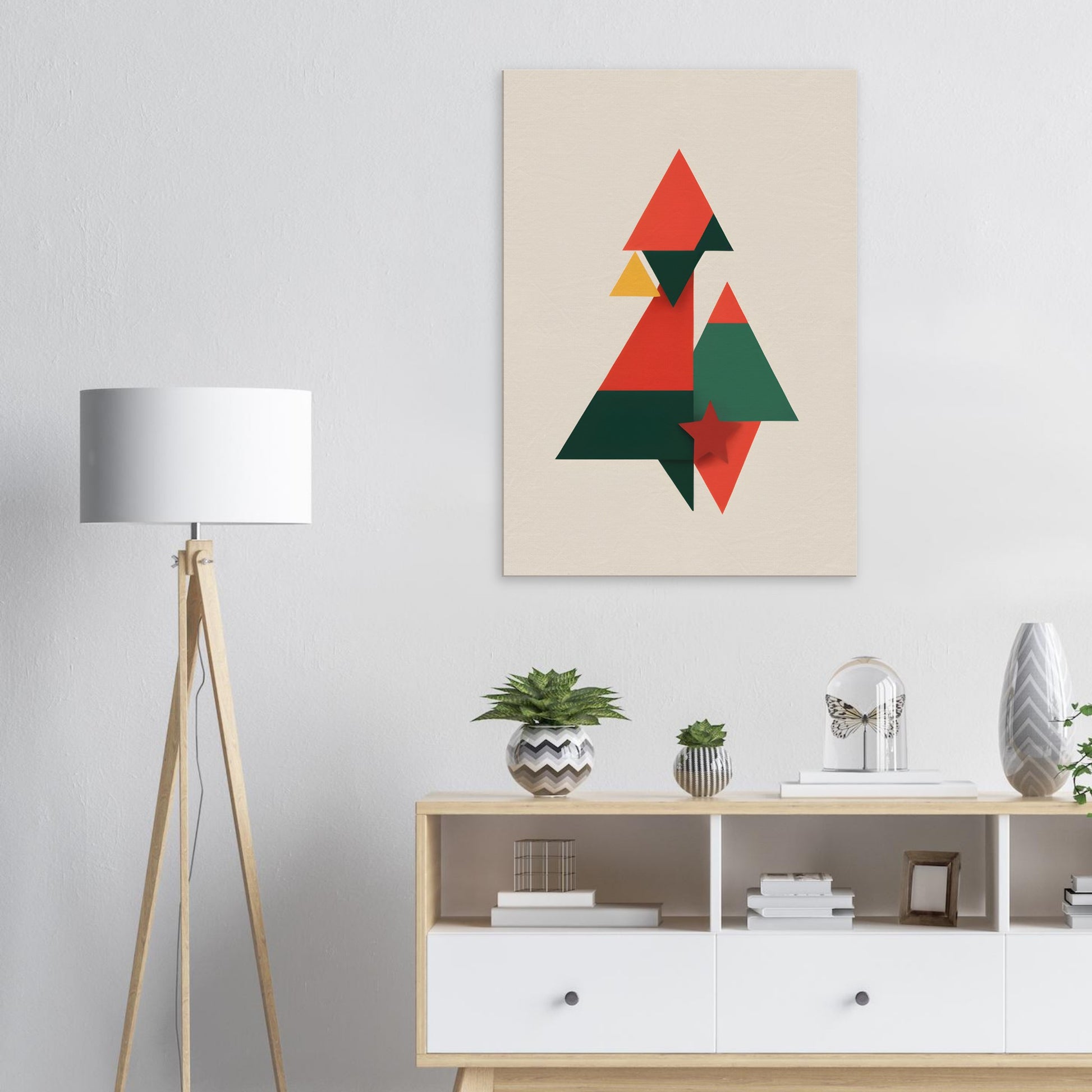 Christmas Harmony - Minimalist Abstract Canvas Print