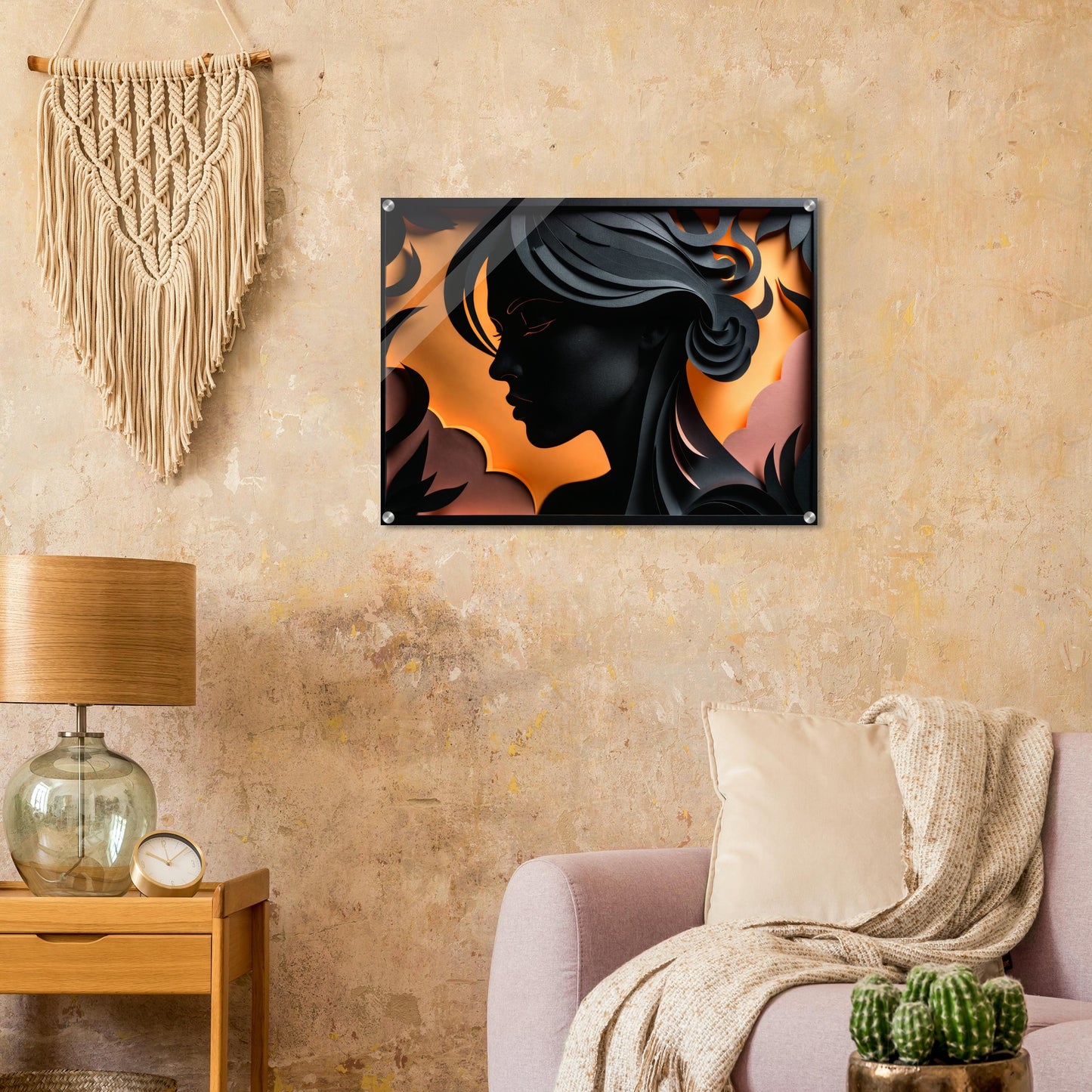 Acrylic print, plexiglass, wall art,Layers of Perception 10 - Paper Realms Collection