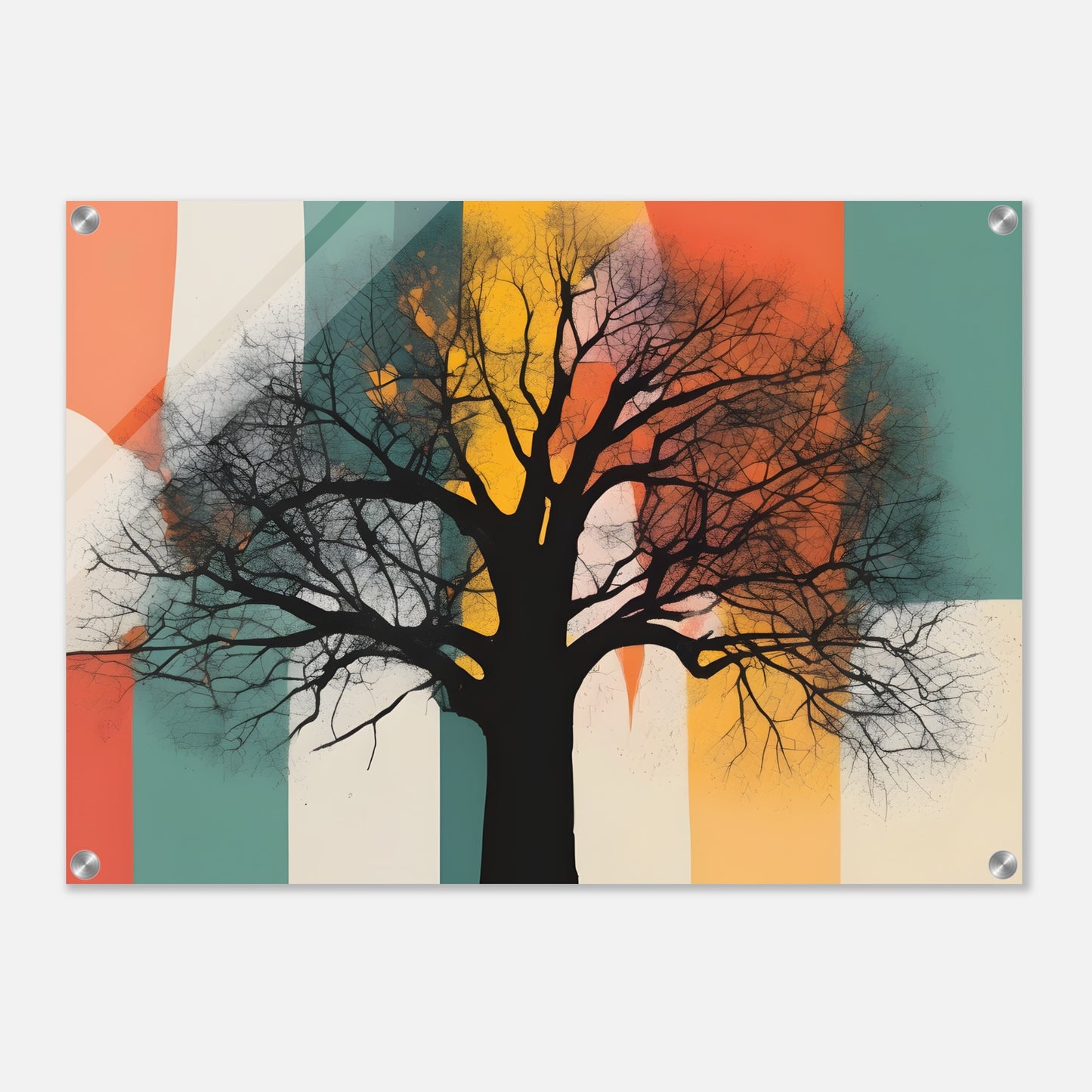 Silhouetted Serenity - Minimalist Abstract Tree Art Print