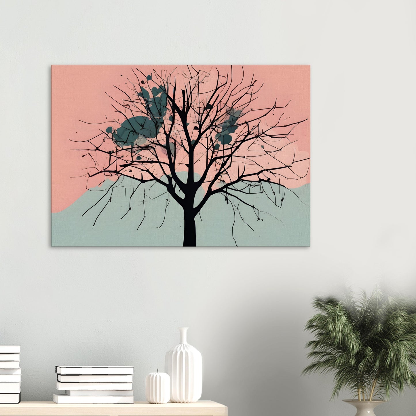 Solitary Essence - Minimalist Abstract Tree Art for Modern Decor