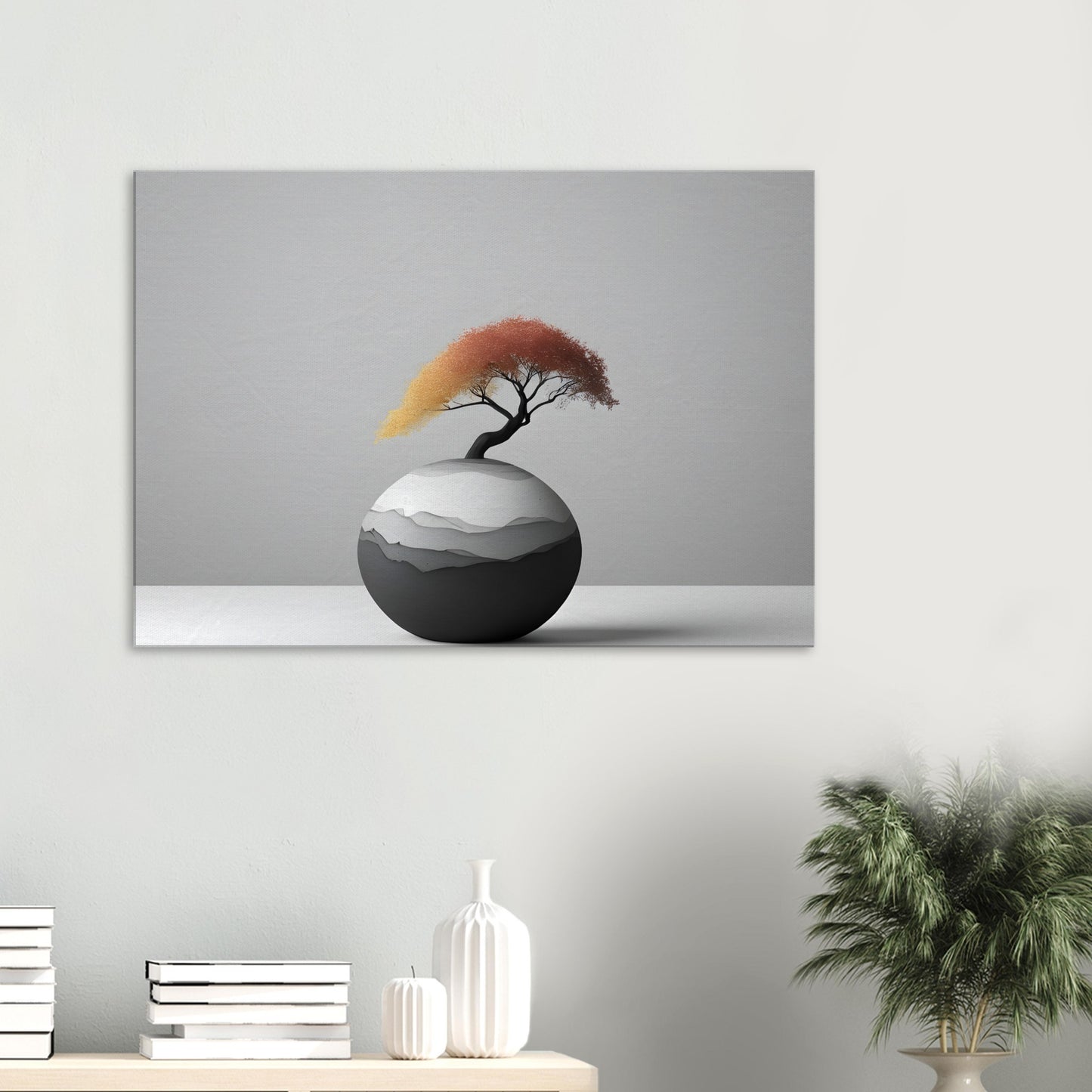 Stunning Minimalist Abstract Wall Art with Tree Design