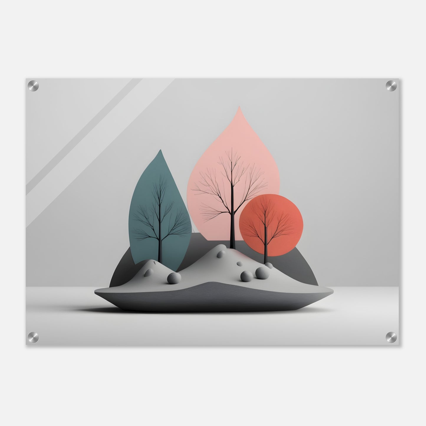 Scenic Minimalist Acrylic Print - Abstract Nature Wall Art