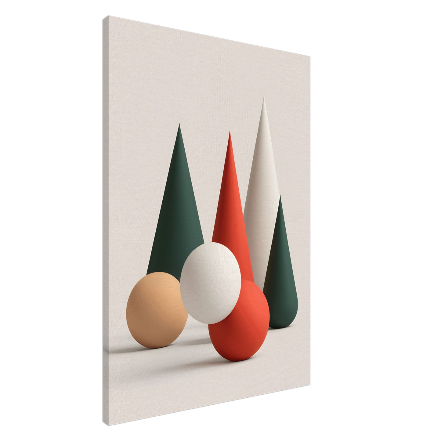 Whimsical Shapes - Minimalist Abstract Christmas Art