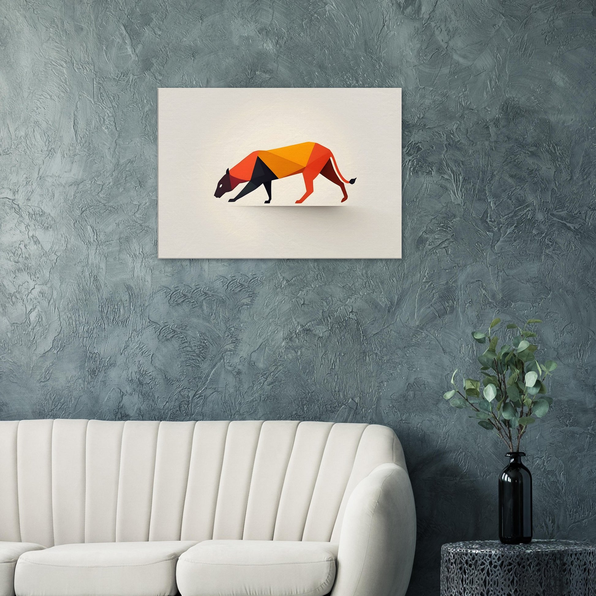 Geometric Elegance - Captivating Abstract Canine Art