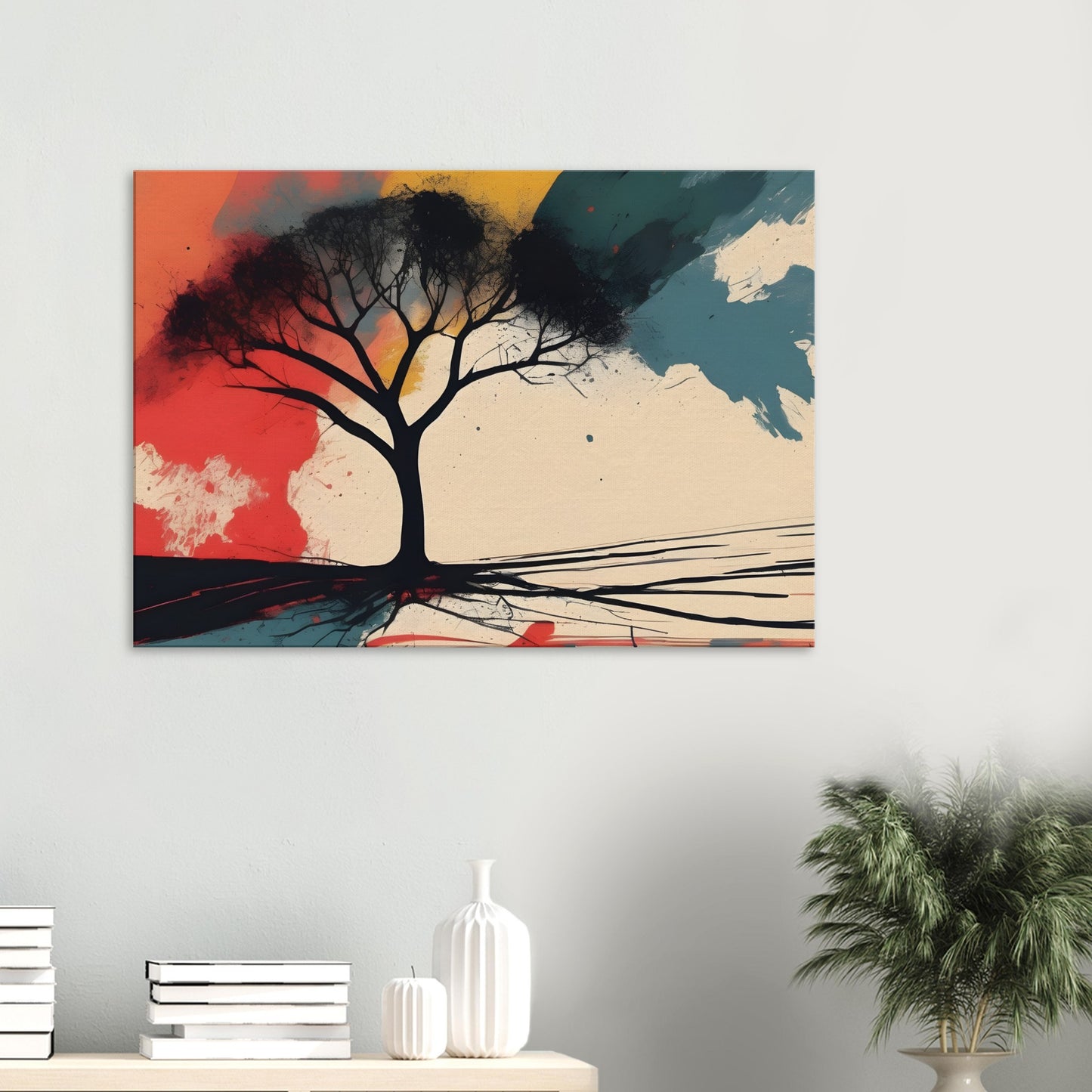 Whimsical Serenity - Modern Tree Abstract Art for Home