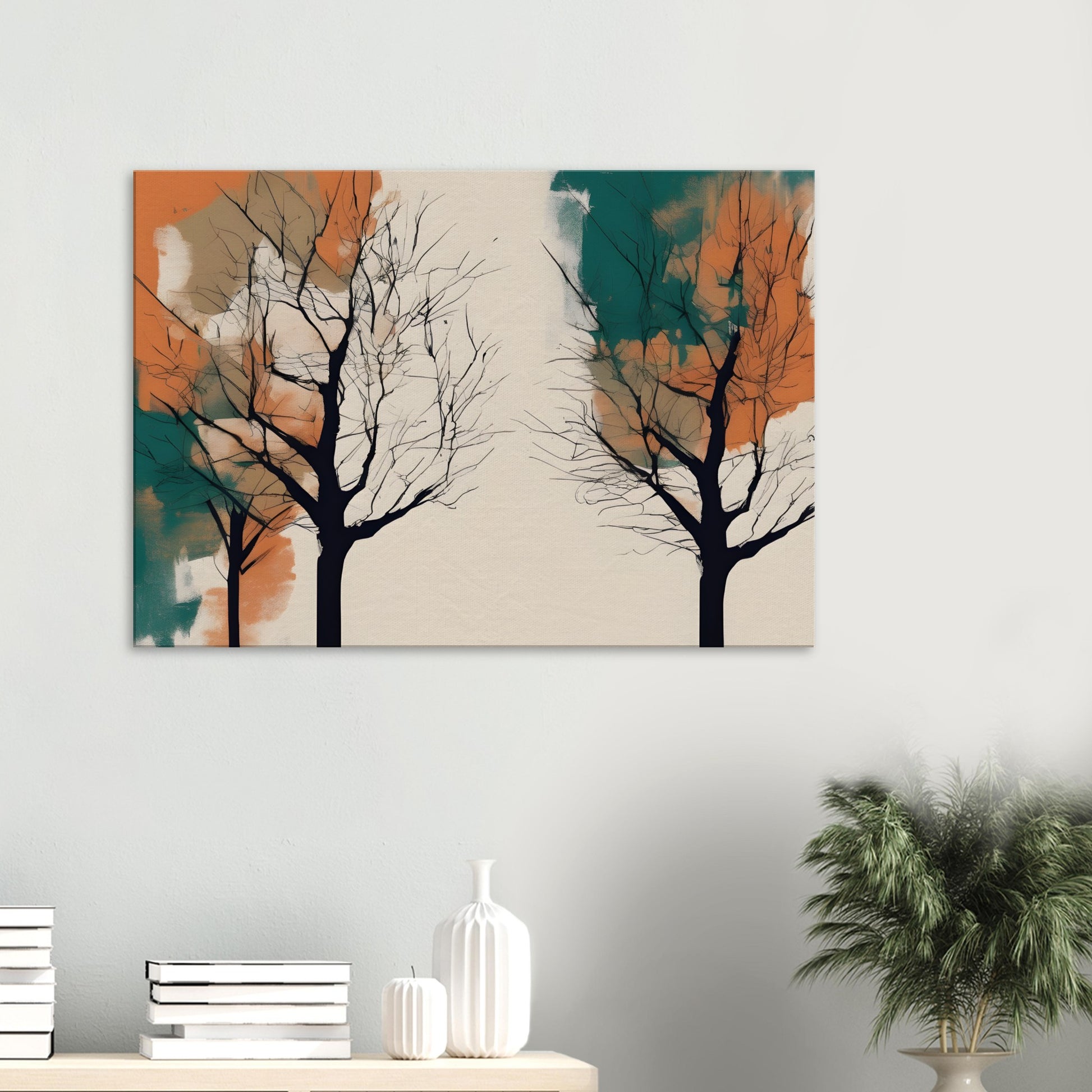 Nature's Silence - Abstract Tree Canvas Art