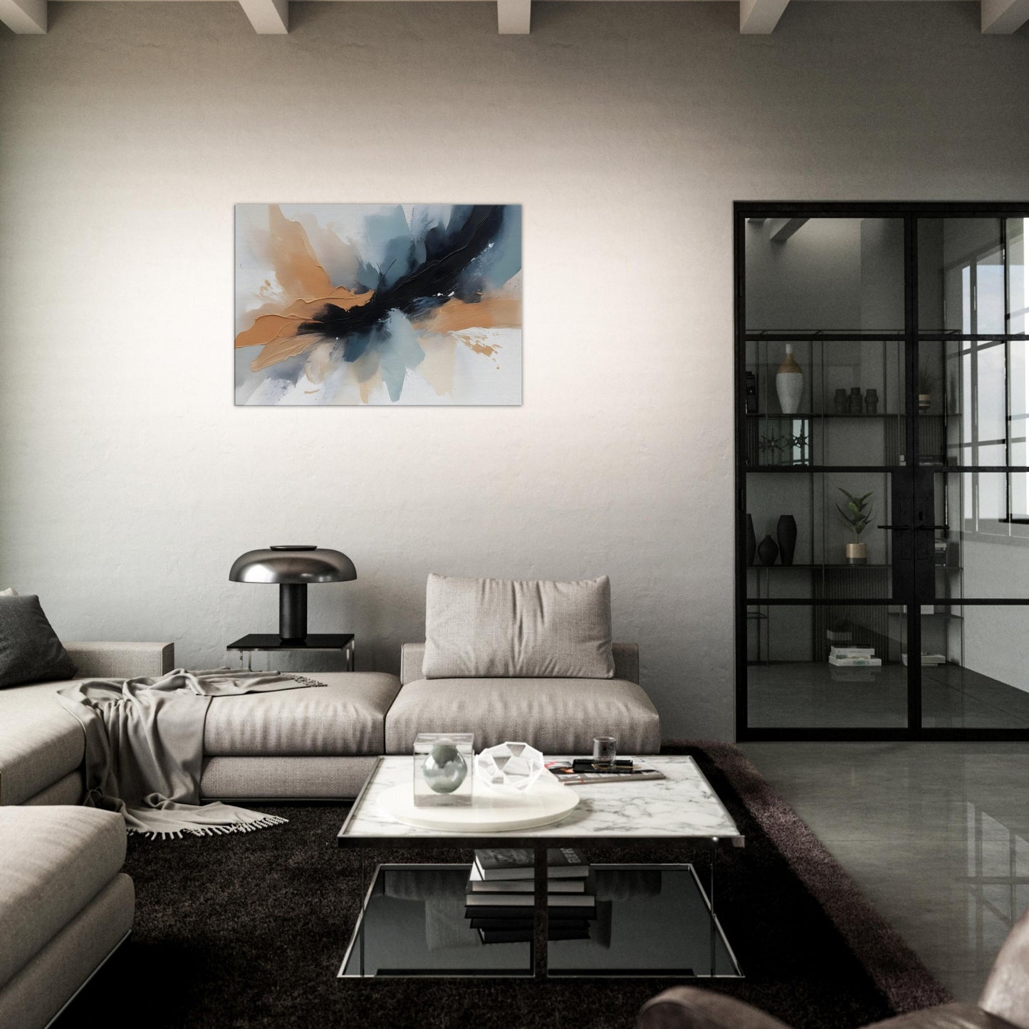 Tranquil Fusion: Minimalist Abstract Canvas Art