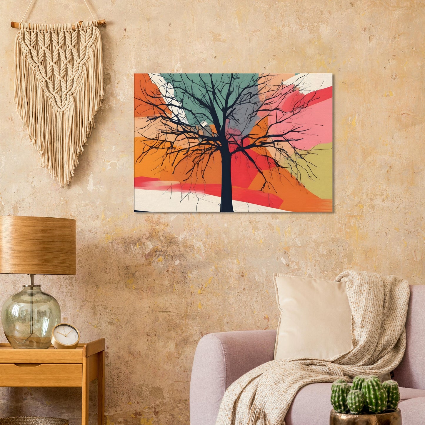 Ethereal Tree Silhouette - Minimalist Abstract Art for Modern Spaces