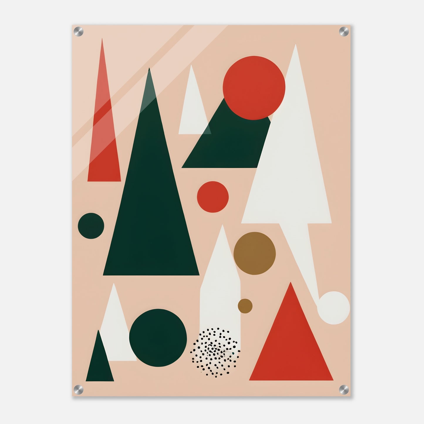 Joyful Geometry - Minimalist Christmas Acrylic Wall Art