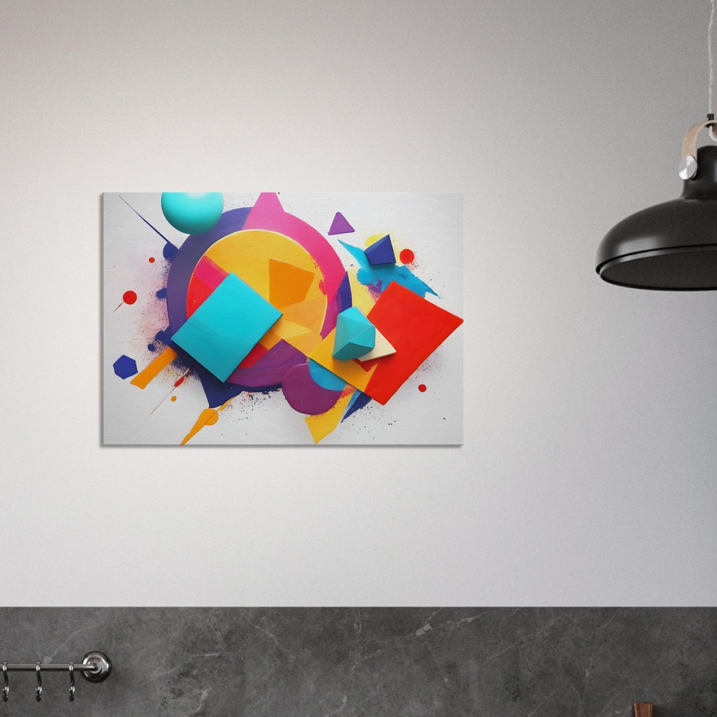 Bright Minimalist Abstract Canvas Print for Modern Decor