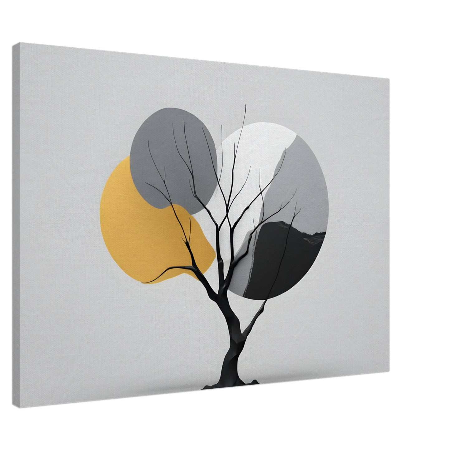 Minimalist Abstract Wall Art: Elegant Tree and Circles Print