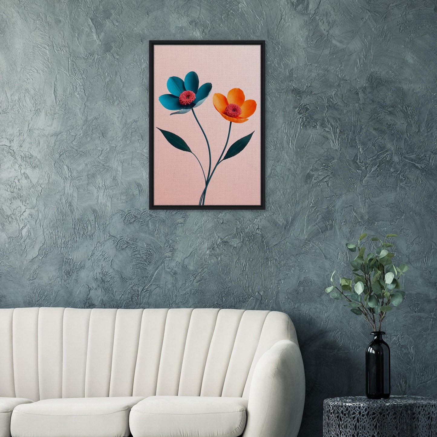 Harmony in Bloom | Stunning Vertical Floral Canvas Art