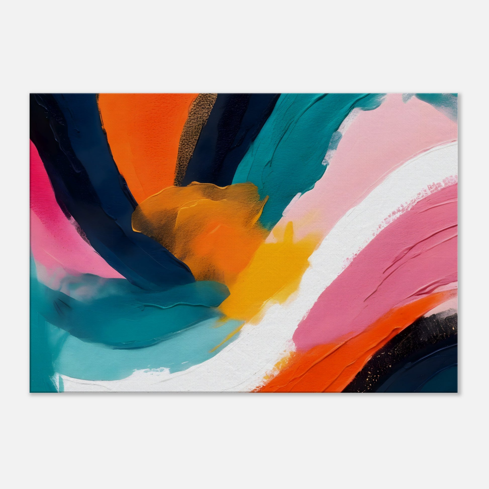 Vibrant Blissflow: Abstract Colorful Canvas Art