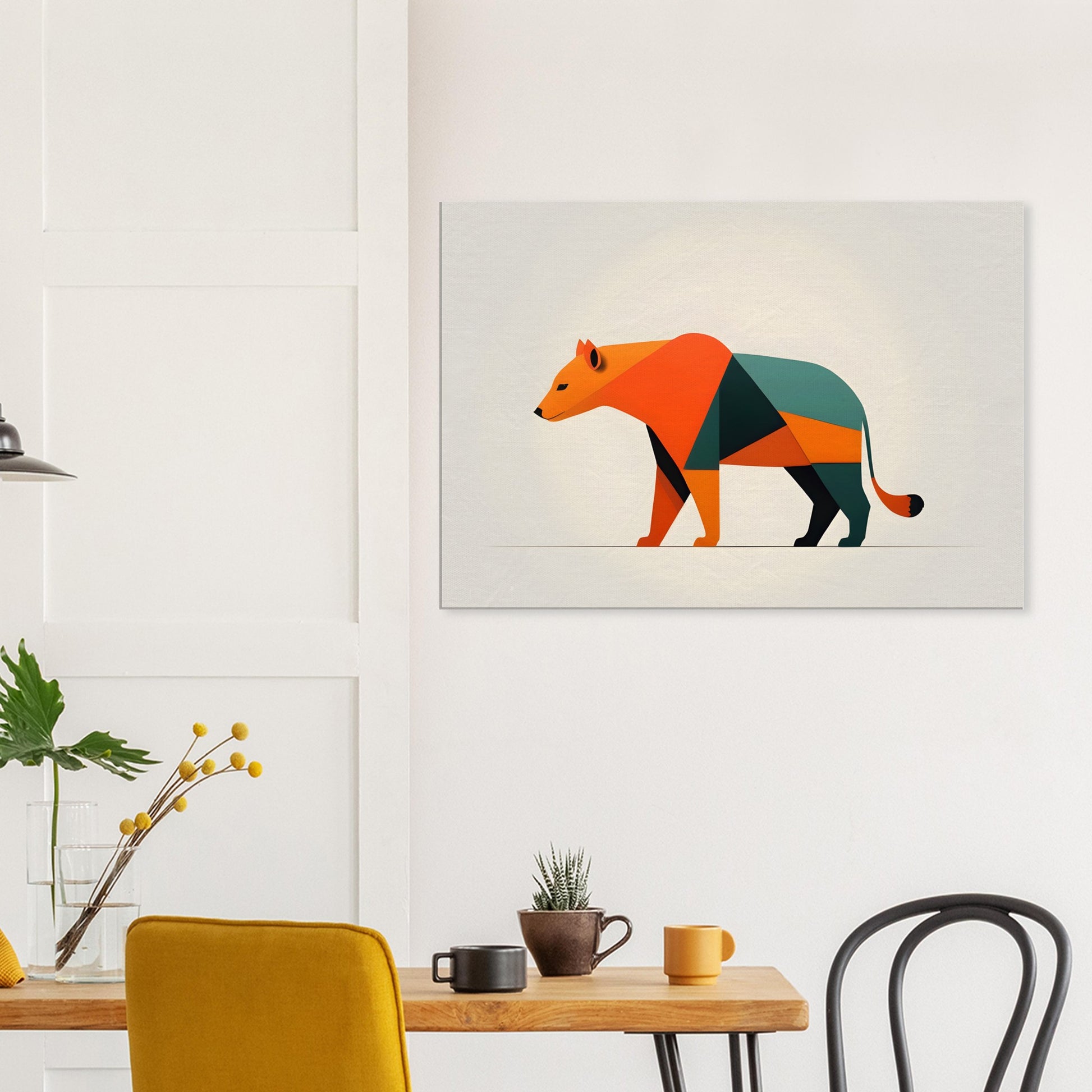 Bear Spirit - Minimalist Abstract Canvas Art Print