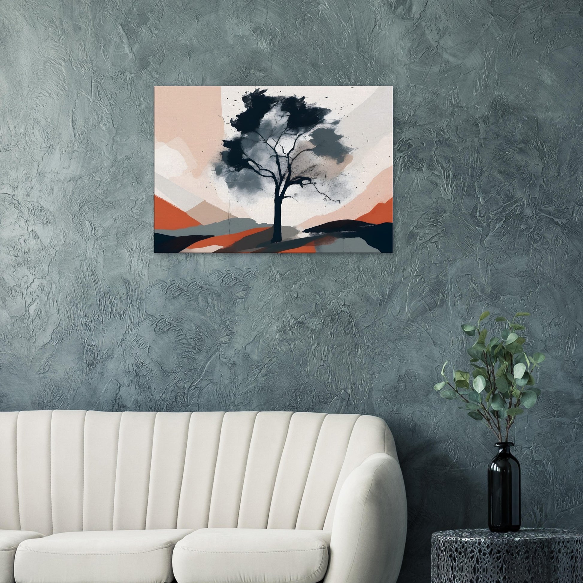 Silhouette Serenity - Minimalist Abstract Tree Art Print