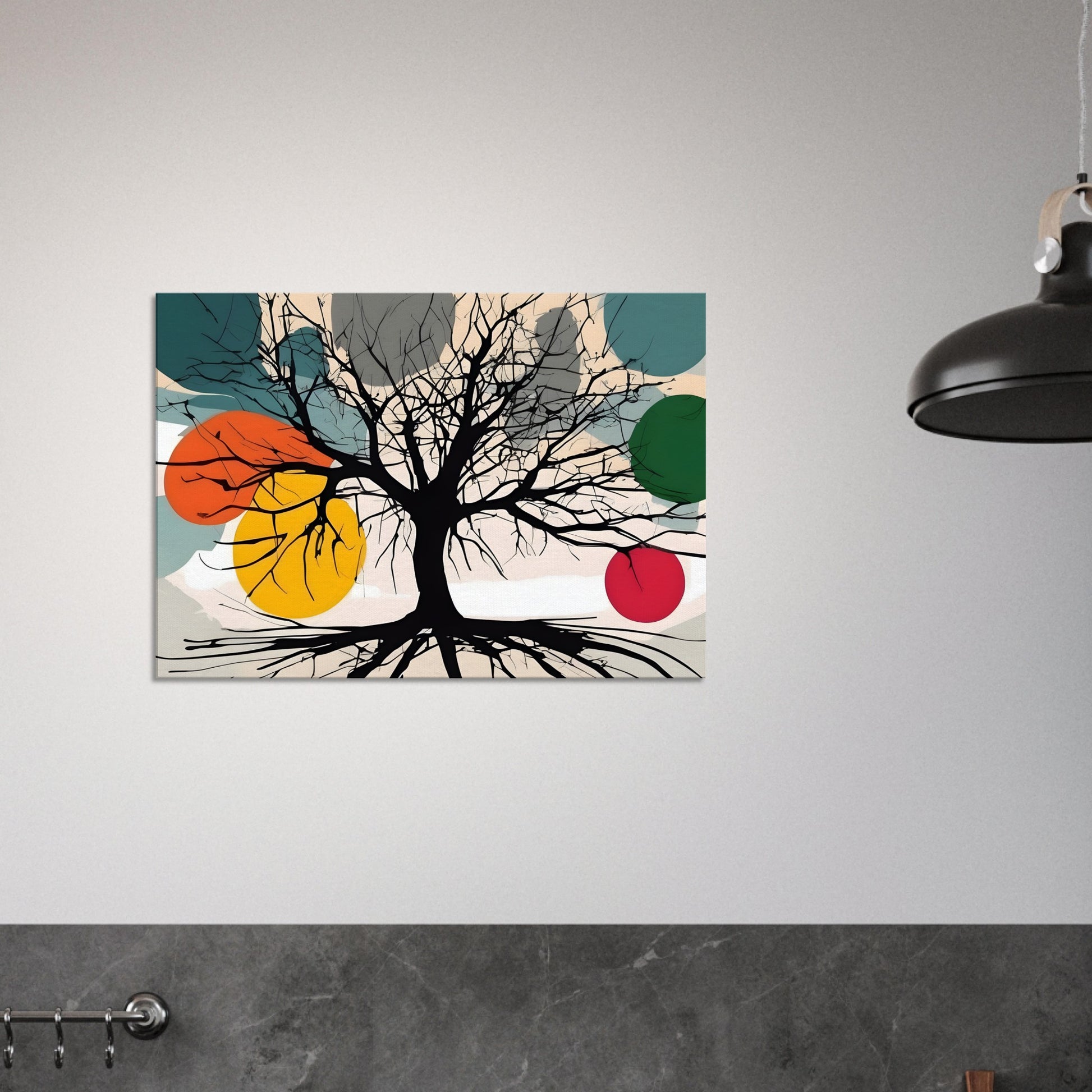 Roots of Serenity - Minimalist Abstract Wall Art