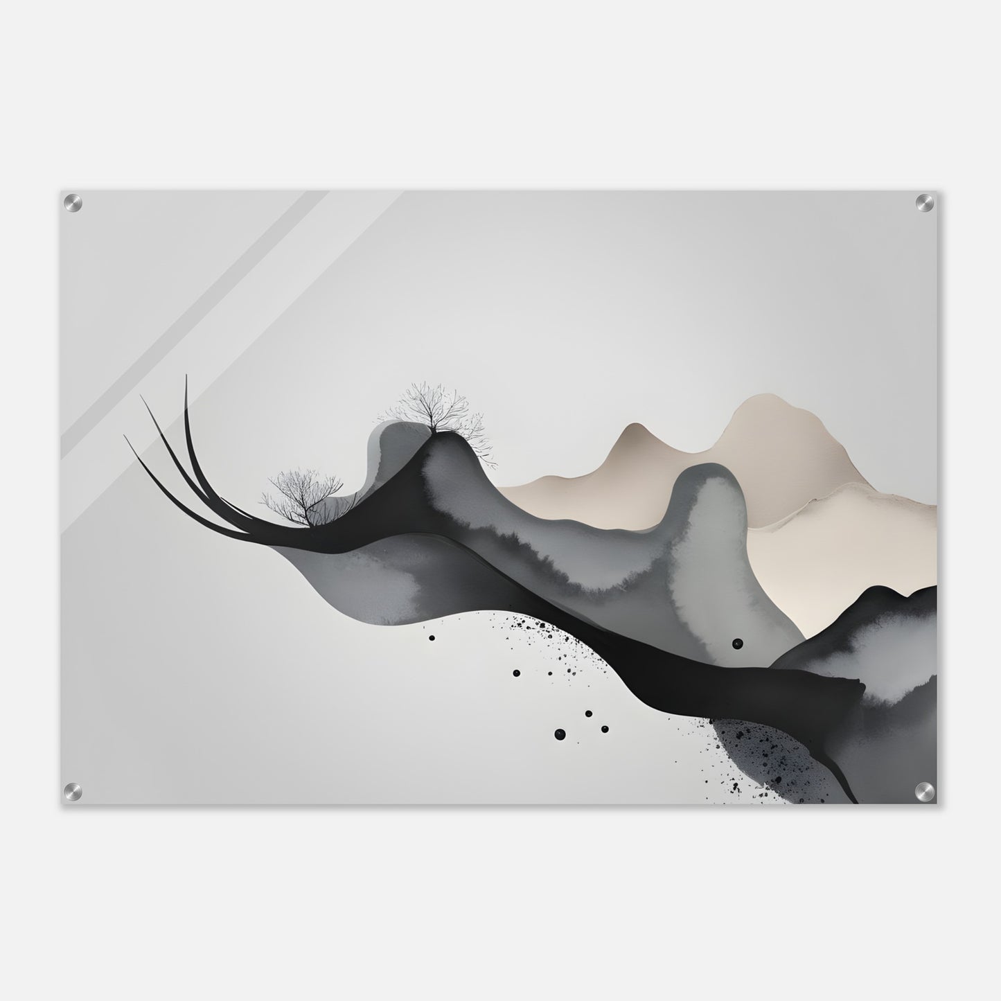 Elegant Minimalist Abstract Acrylic Print for Modern Décor