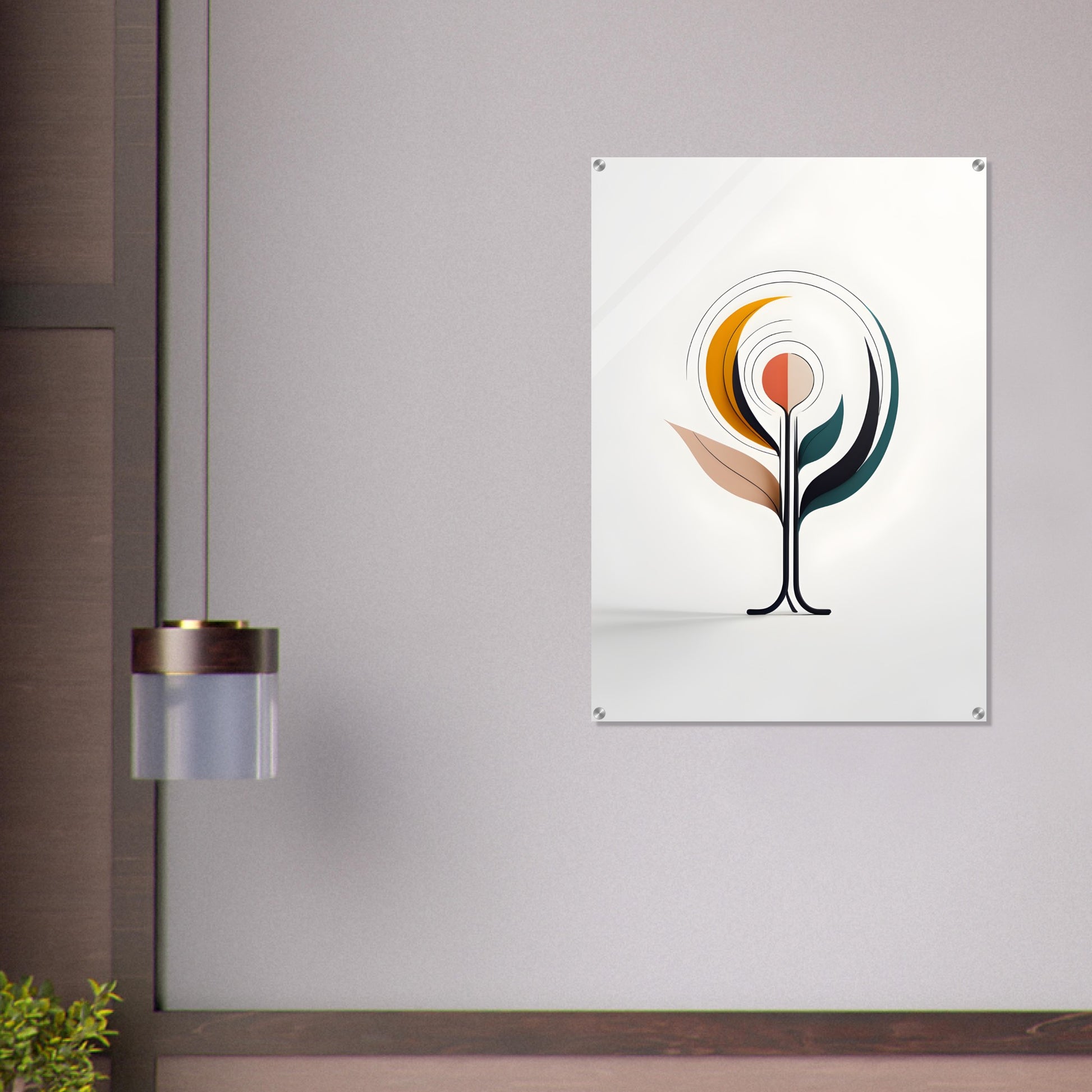 Elegant Minimalist Abstract Acrylic Print for Modern Decor