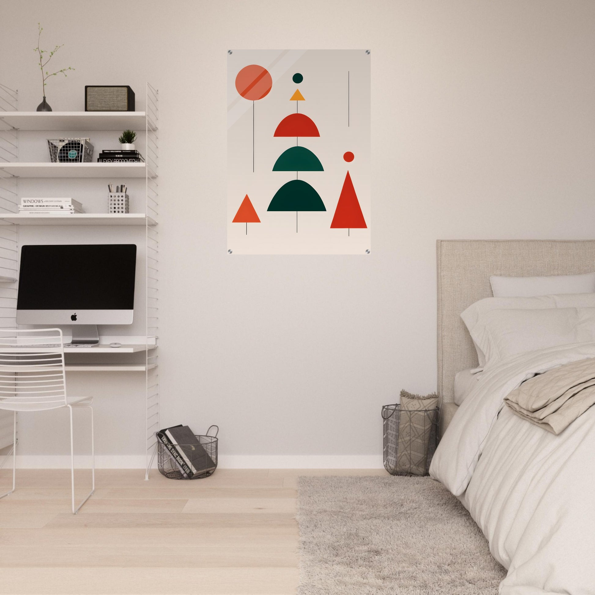 Harmony - Minimalist Abstract Christmas Art Prints for Modern Decor