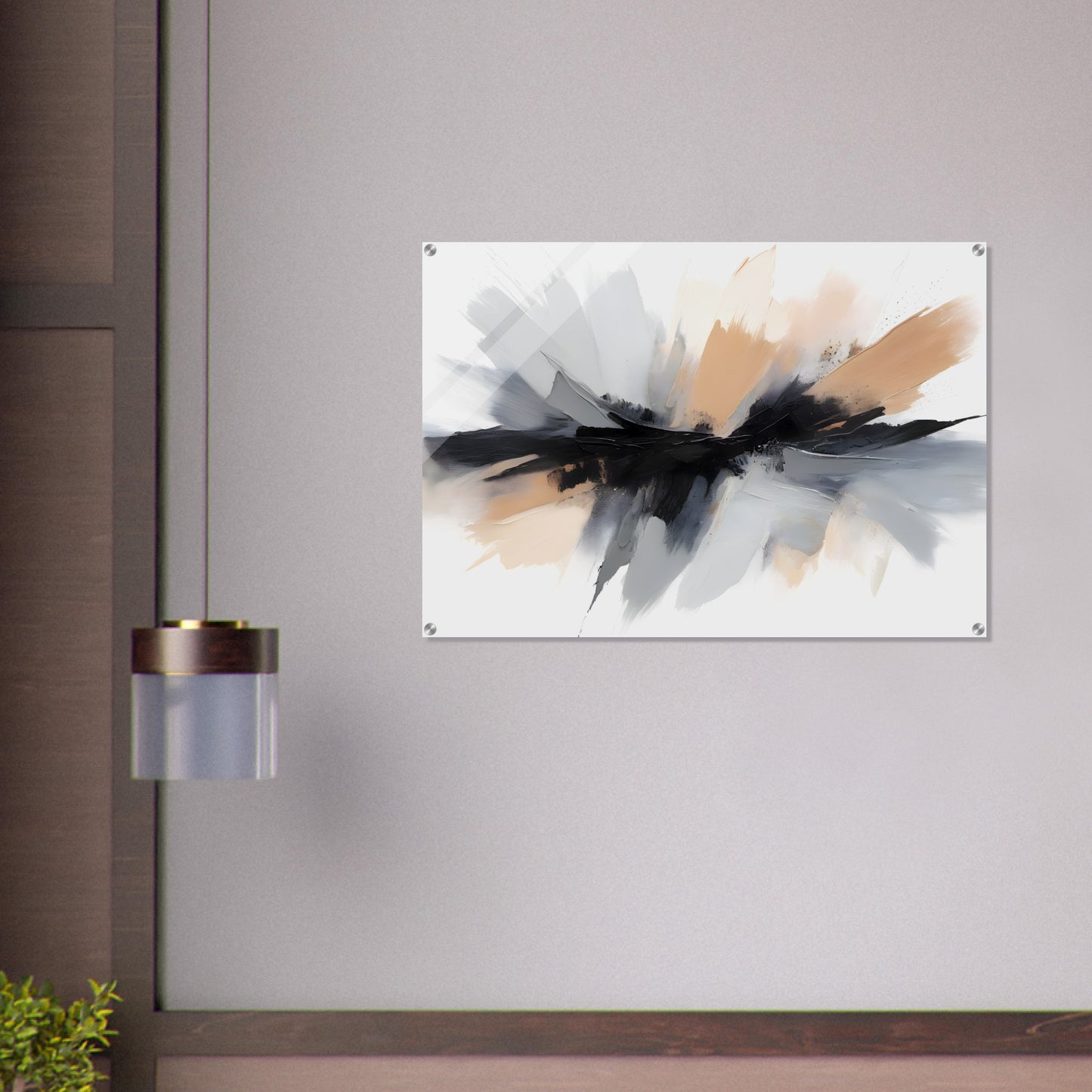 Enigmatic Brushstrokes: Abstract Minimalist Acrylic Art