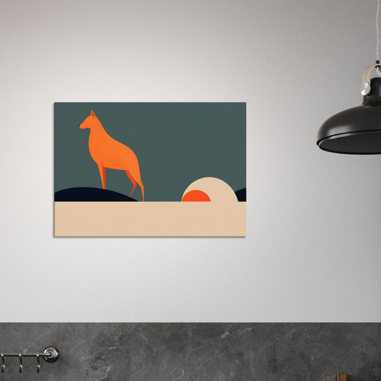 Orange Canine - Minimalist Abstract Wall Art Decor