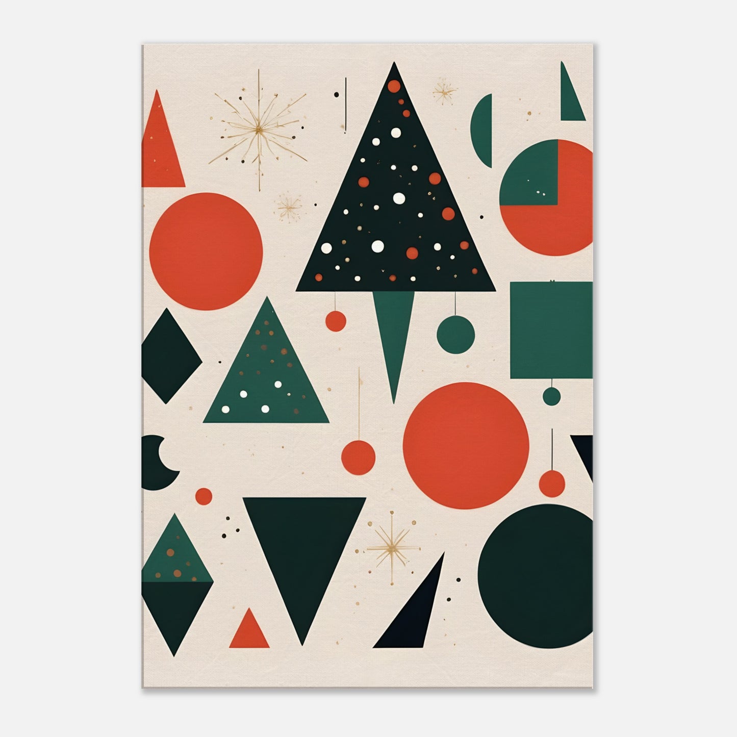 Festive Shapes - Modern Minimalist Christmas Wall Art