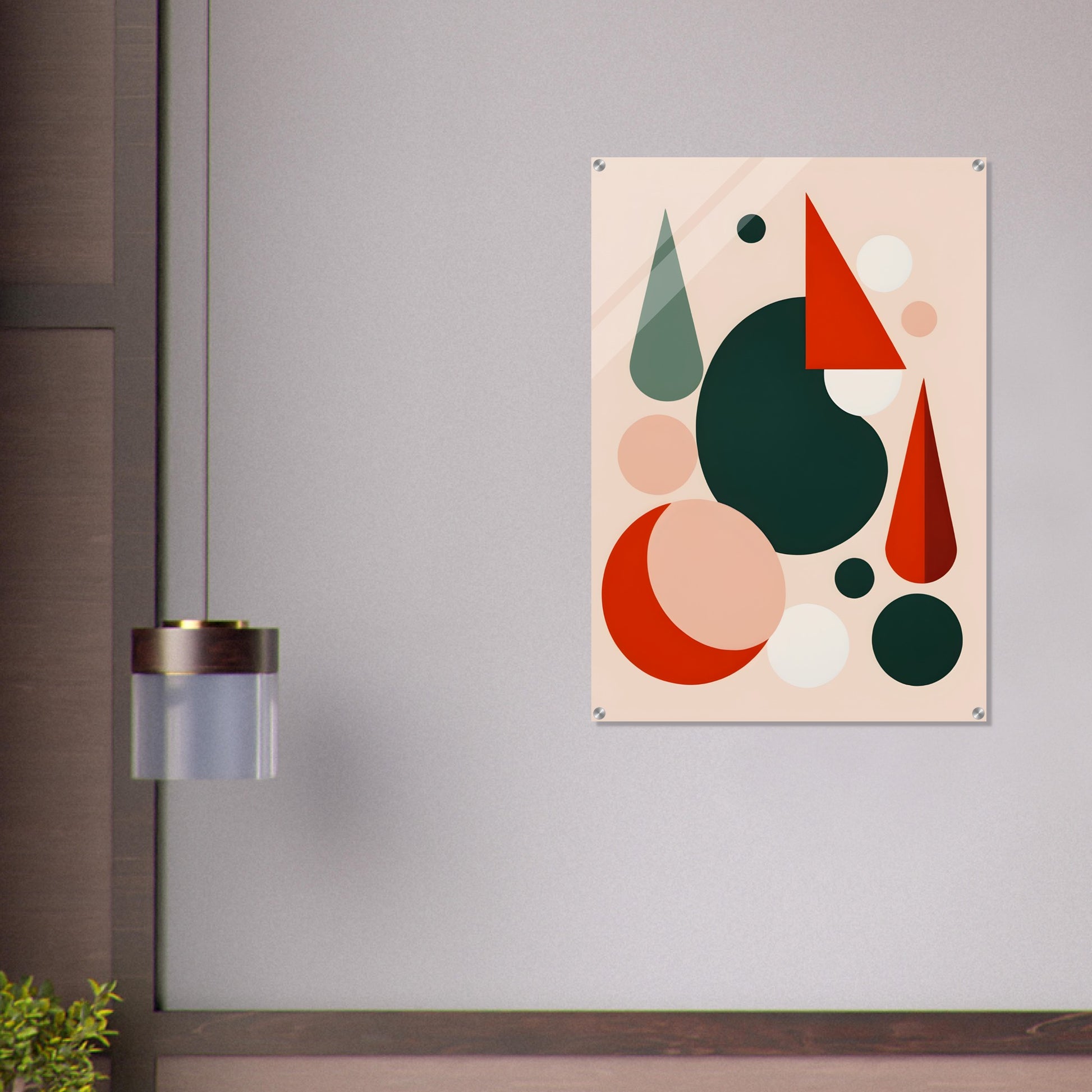 Geometry of Joy - Minimalist Abstract Christmas Art