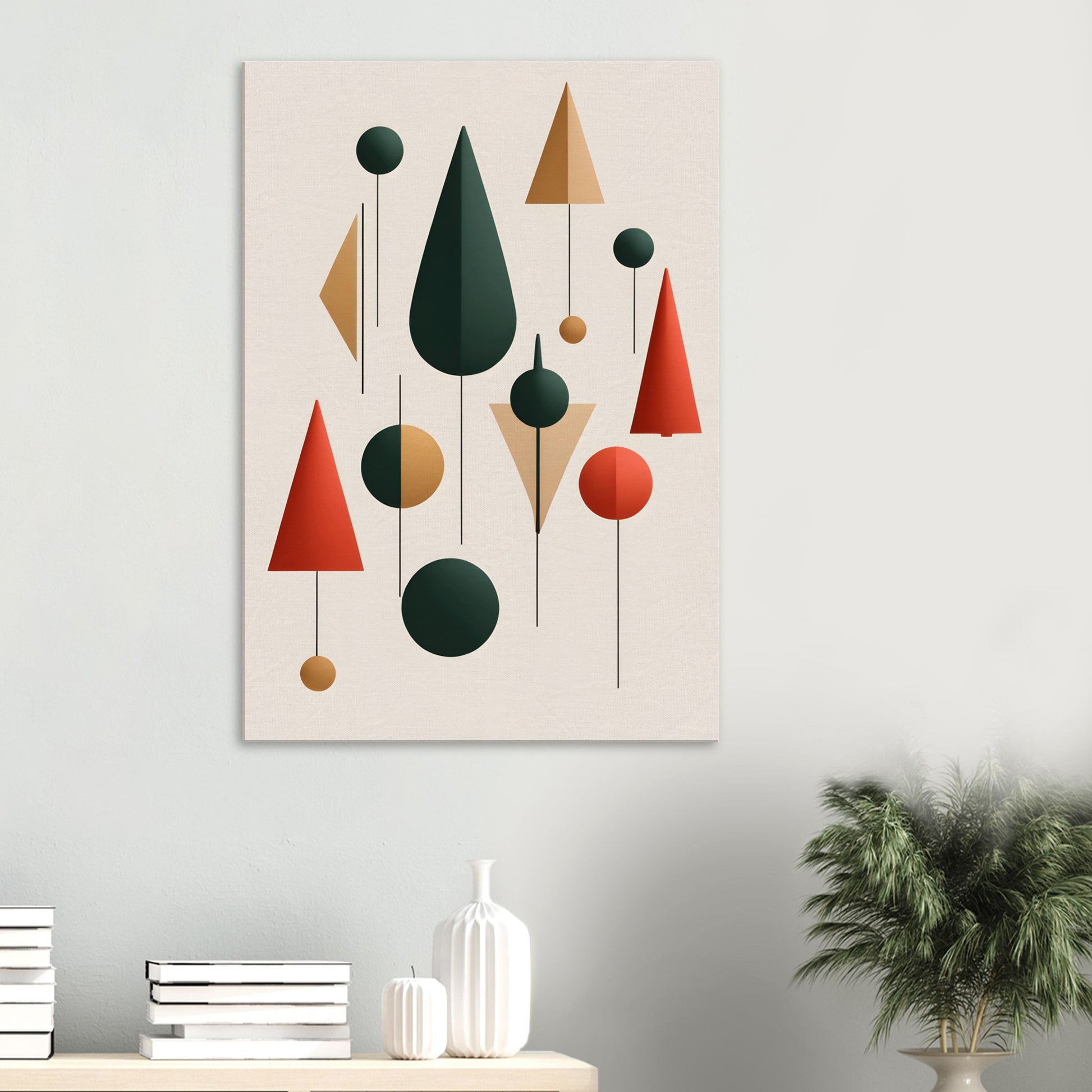 Pine Delight - Minimalist Christmas Wall Art