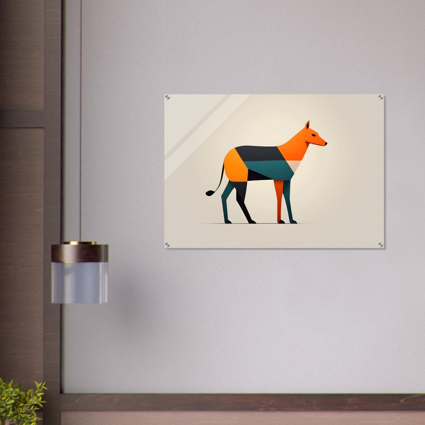 Polygonal Pooch - Modern Minimalist Acrylic Print