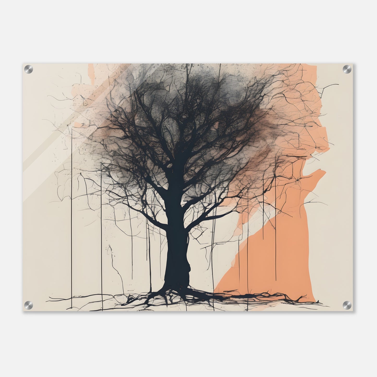 Ethereal Tree Minimalist Abstract Acrylic Print