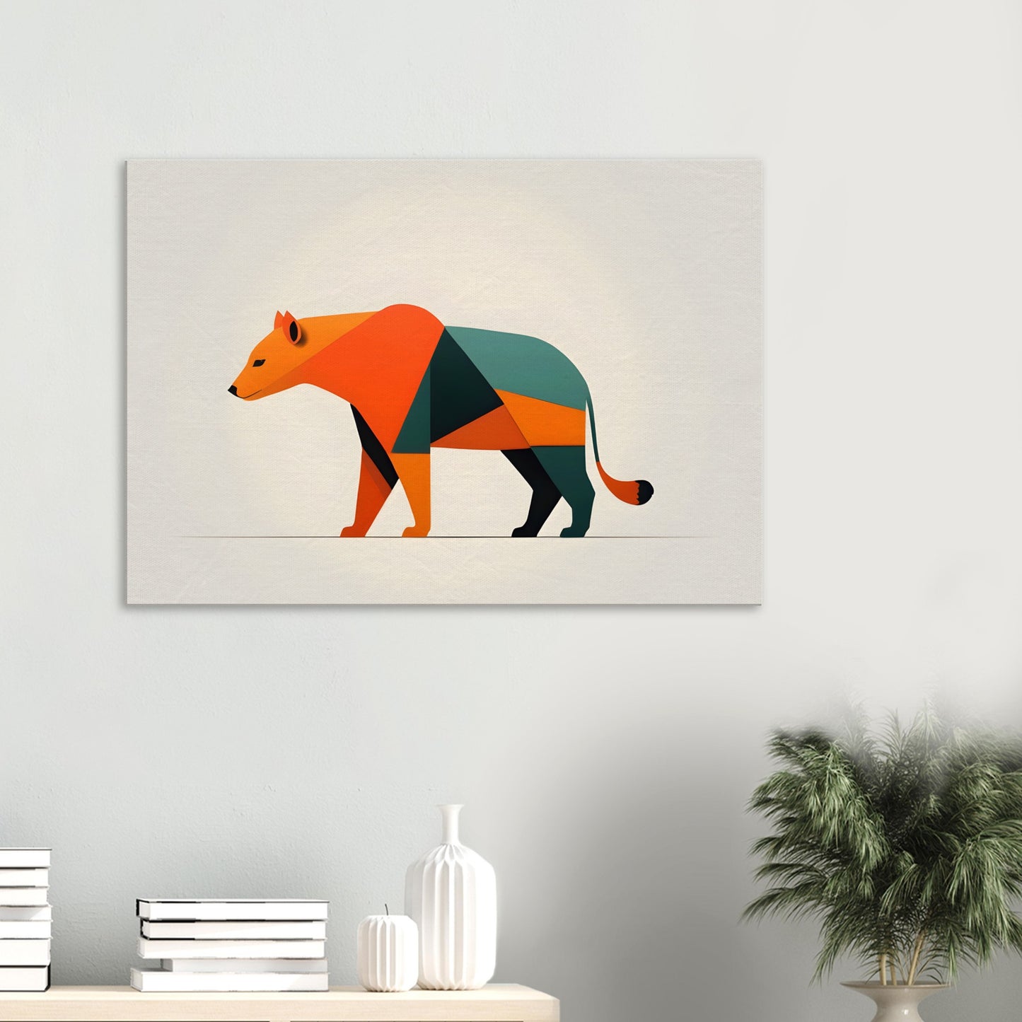 Bear Spirit - Minimalist Abstract Canvas Art Print